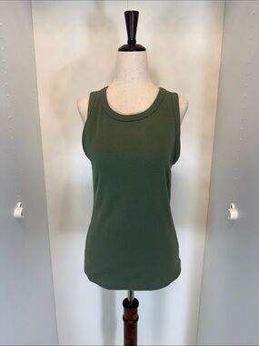 Sonoma Olive Ribbed Scoop Neck Tank
